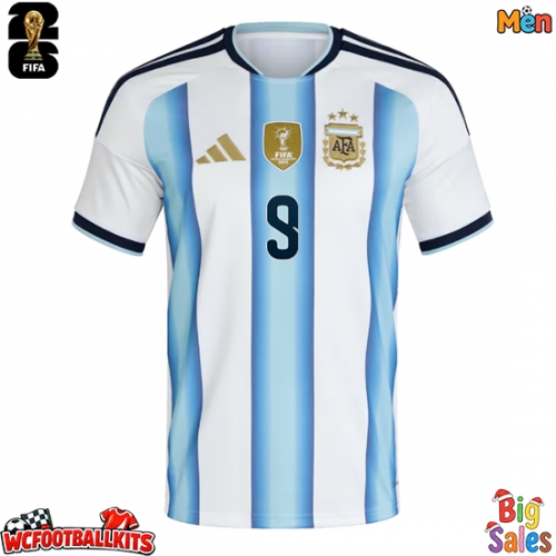 Argentina Julian Alvarez #9 Replica Home Stadium Shirt World Cup 2026 Short Sleeve
